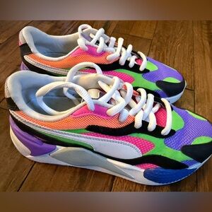 Puma RS-X3 Puzzle Multicolor 373797-23 Women 6.5 Running Shoes Sneakers‎